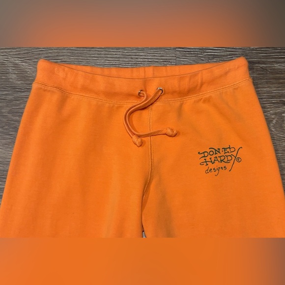 Vintage Ed Hardy Orange Joggers Size XS Pristine Condition - Picture 4 of 5